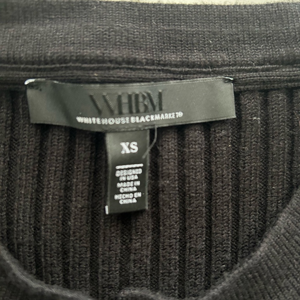Black and White Striped Ribbed Cardigan - Picture 5 of 6